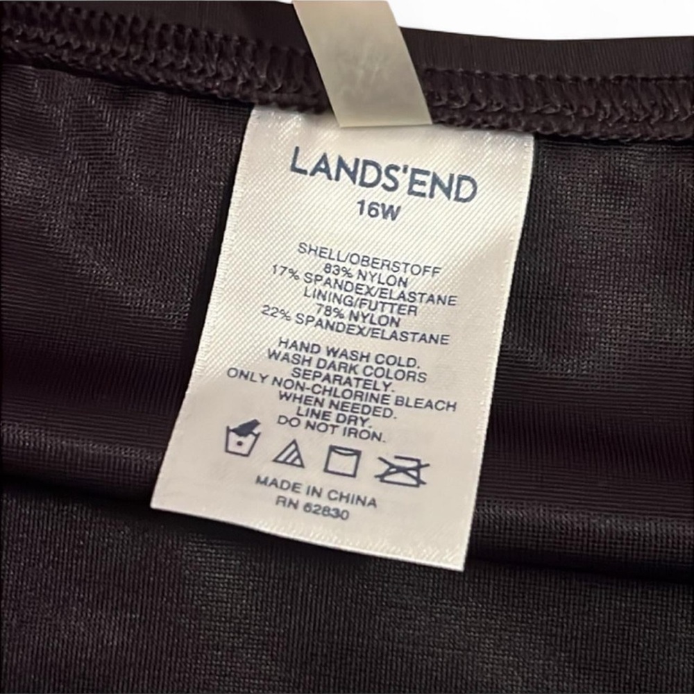 Lands’ End Black Flounce Swim Skirt 16W - Picture 6 of 7